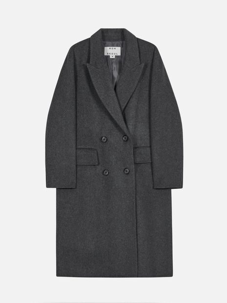 Wool Double Coat Gray