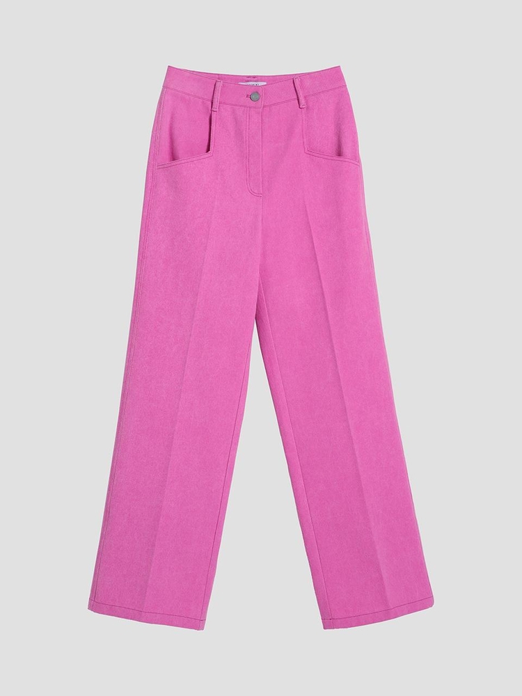 Cotton Twill Straight Pants Neon Pink WBBFPA022PK