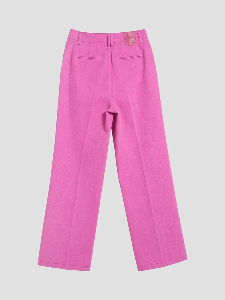 Cotton Twill Straight Pants Neon Pink WBBFPA022PK