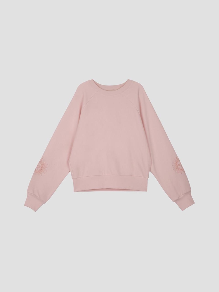 Sun Needlework Point Sweatshirt Lightpink WBBFTP022LP