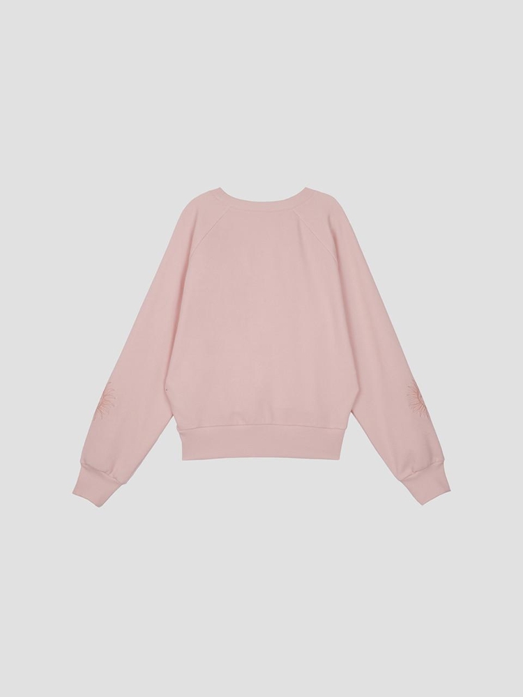 Sun Needlework Point Sweatshirt Lightpink WBBFTP022LP