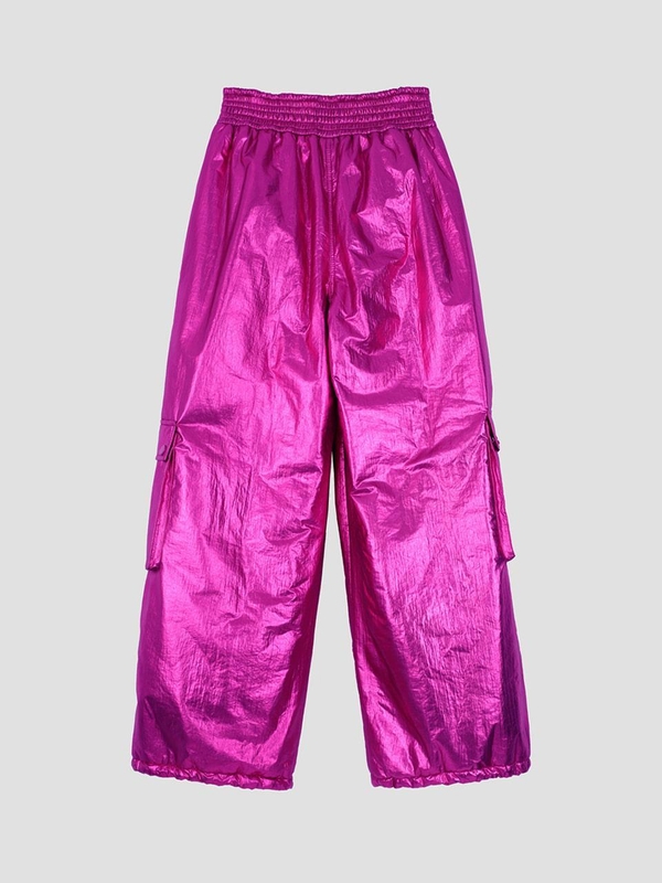 Metallic Cargo Padding Pants Neon Pink WBBFPA027PK