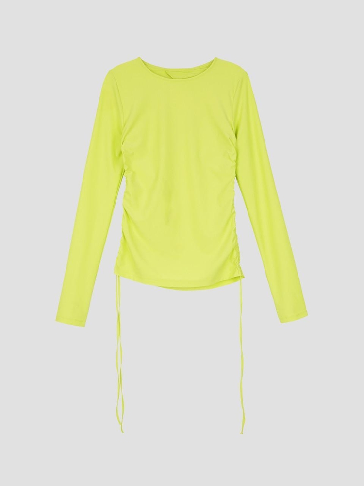 Side String Point T-Shirt Neon Green WBBFTP025LY