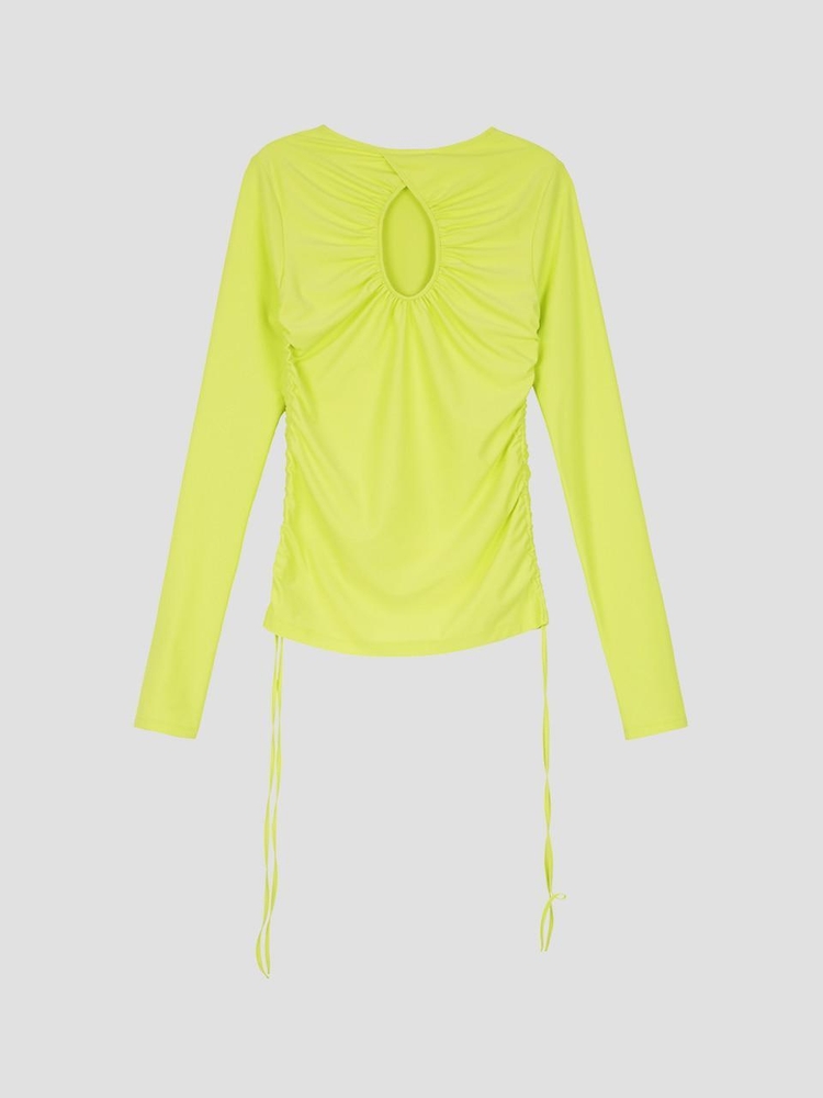 Side String Point T-Shirt Neon Green WBBFTP025LY