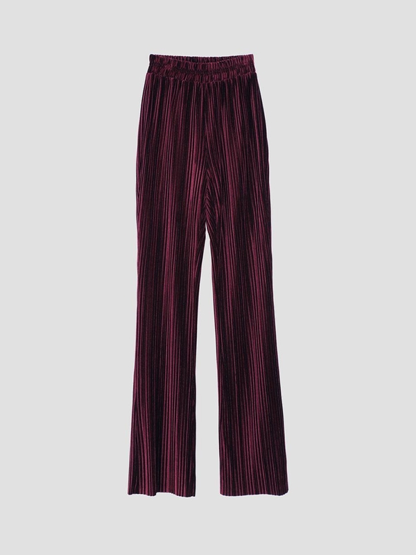 Pleats Banding Pants Burgundy WBBFPA024BG