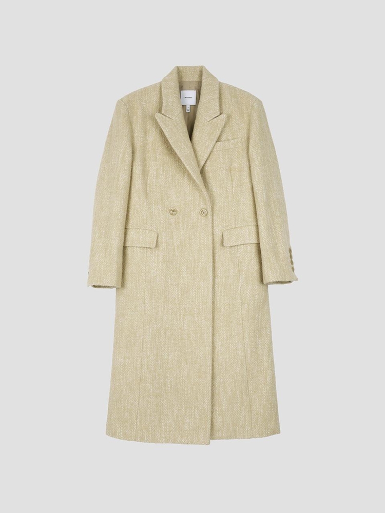 Heart Lapel Classic Coat Beige WBBFCT010BE