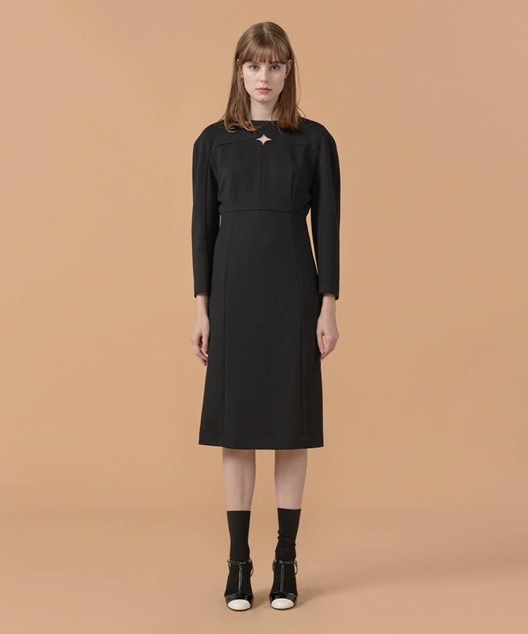 Twinkle Point Jersey Dress Black WBBFOP021BK