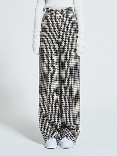 High-Rise Wool Pants Check WBAFPA004CK