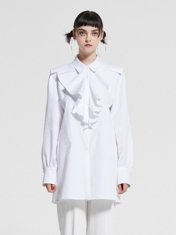 Queen Frill Shirt WHITE