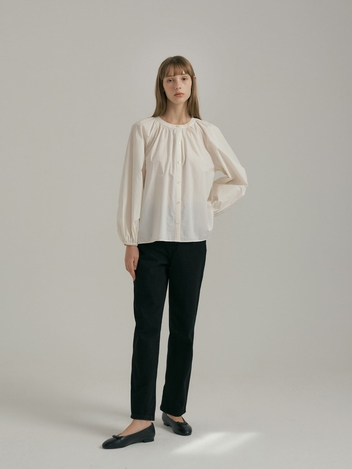 Shirring Shirt : Cream