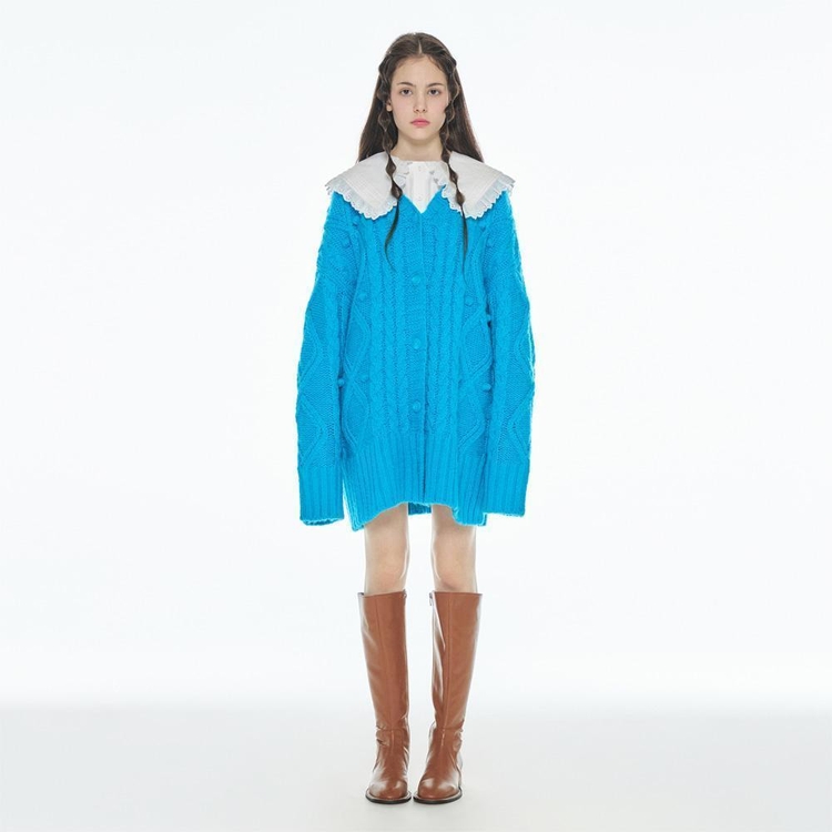 BOXY FOAMFOAM CARDIGAN BLUE MBBFNT00604