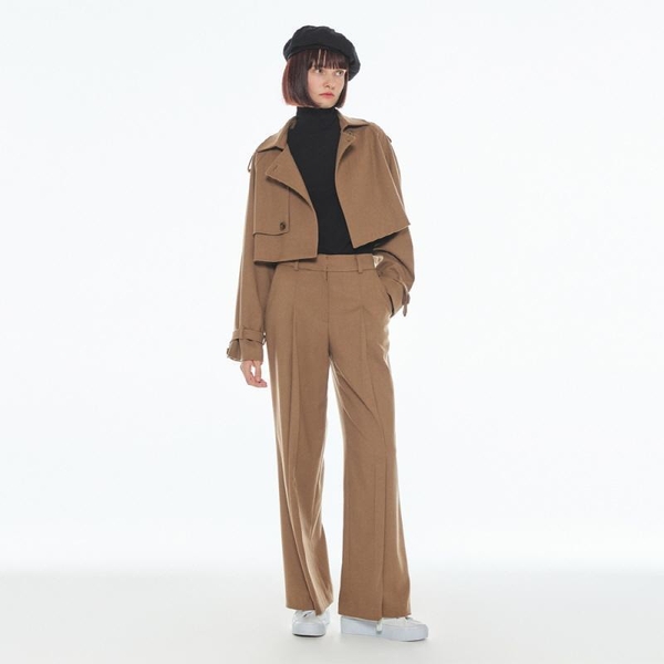 CROPPED SET-UP JACKET DARK BEIGE MBBFJK01617