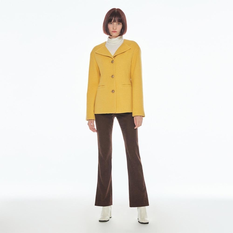 NO COLLAR JACKET YELLOW MBBFJK01419