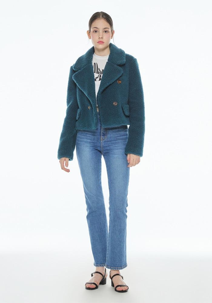 DUMBLEDORE CROP COAT BLUE GREEN MBBFBY01623