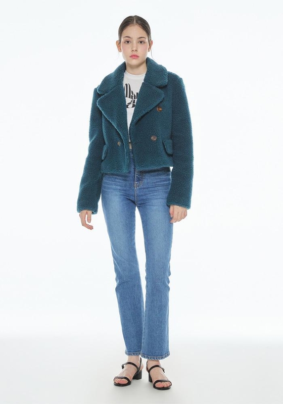 DUMBLEDORE CROP COAT BLUE GREEN MBBFBY01623