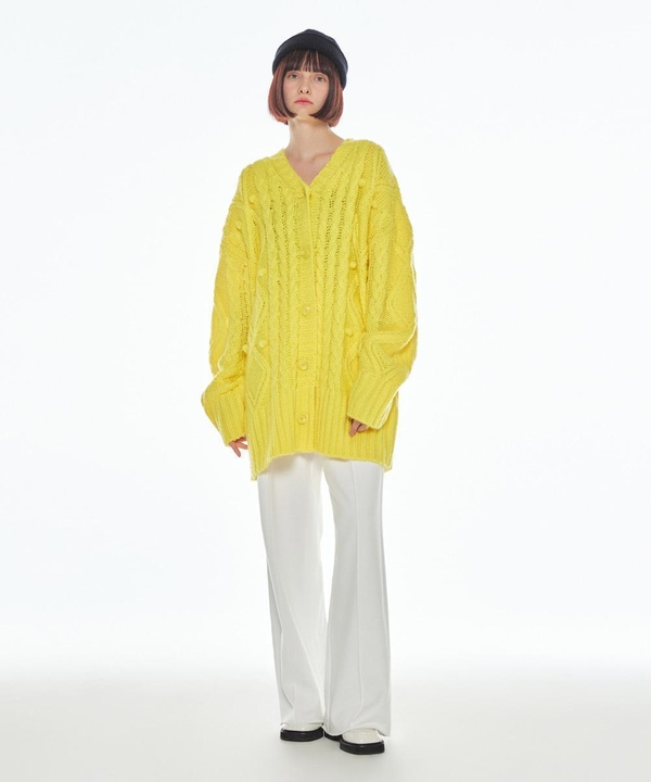 BOXY FOAMFOAM CARDIGAN YELLOW MBBFNT00619