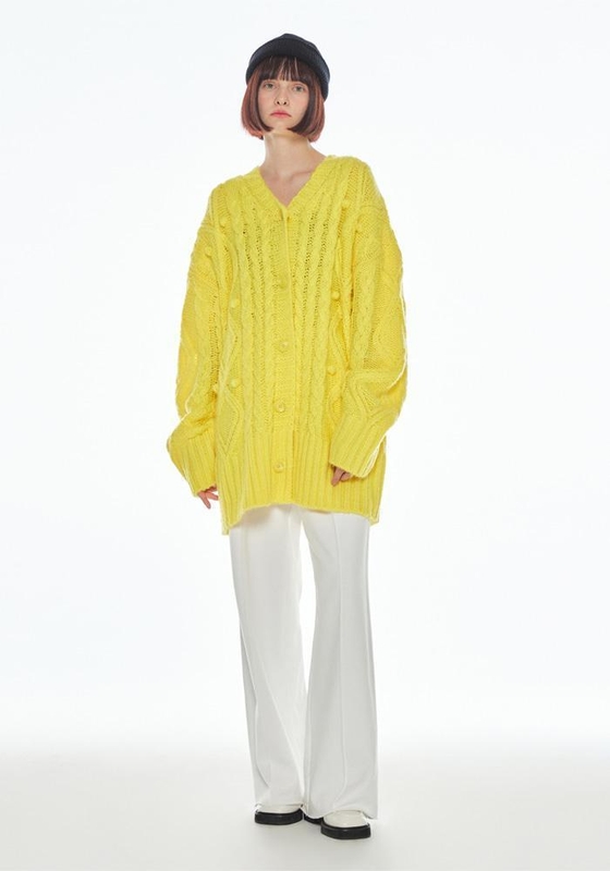 BOXY FOAMFOAM CARDIGAN YELLOW MBBFNT00619