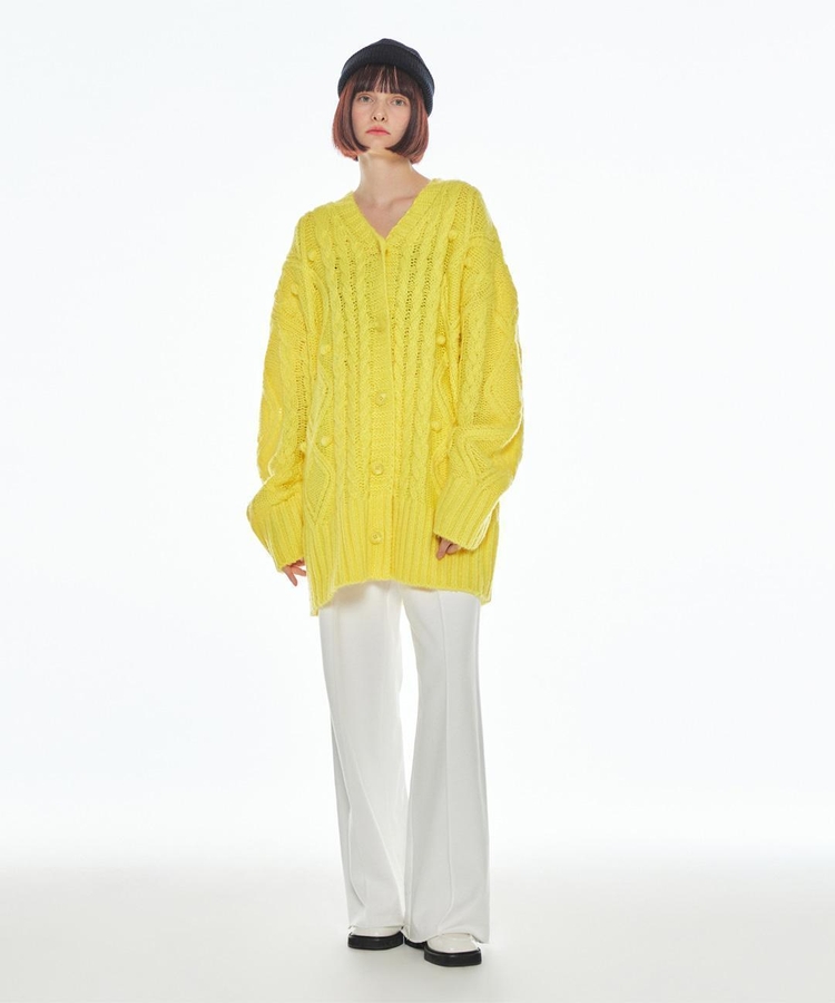 BOXY FOAMFOAM CARDIGAN YELLOW MBBFNT00619