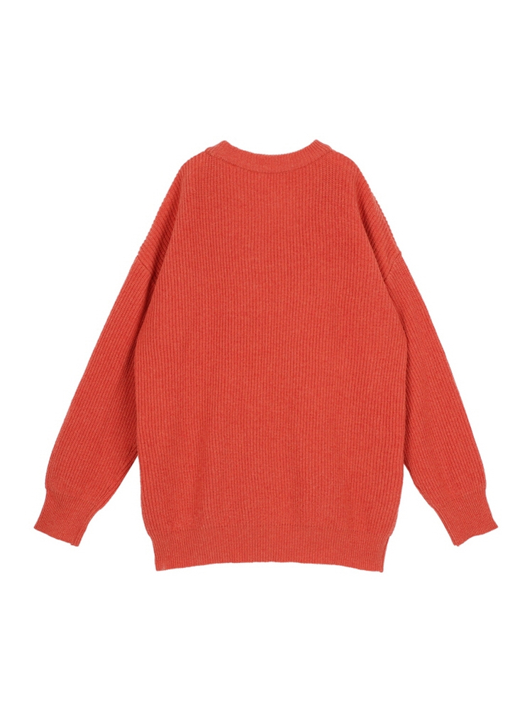 LONG SLEEVE KNIT ONE PIECE ORANGE MTBAFNT00421