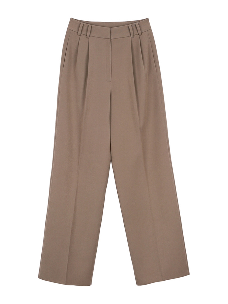 TWO TUCK SLACKS DEEP BEIGE MTBAFPA00117