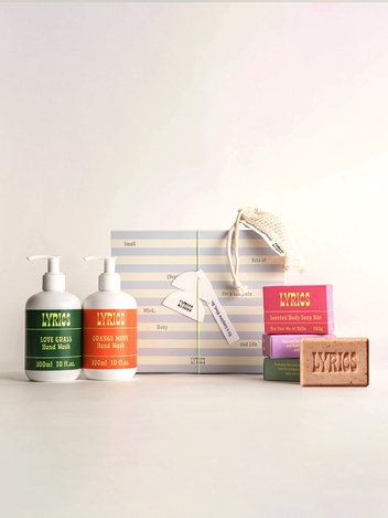 [GIFT SET] 핸드워시2종 + 페이스앤바디 솝 바 1종 + 바디 솝 바 2종 + 비누 거품망 