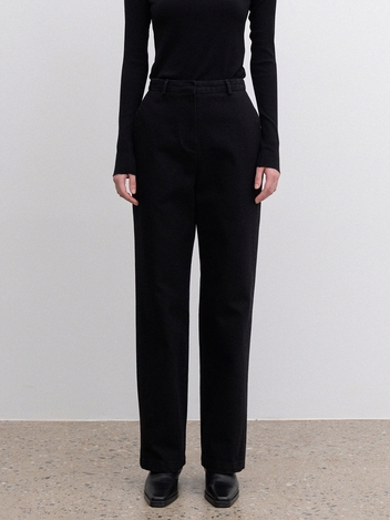washed cotton cutting pants (black)