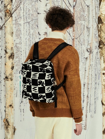[이세영, 헤어몬 착용] Lucky Pleats Knit Backpack M Future Flower (All)