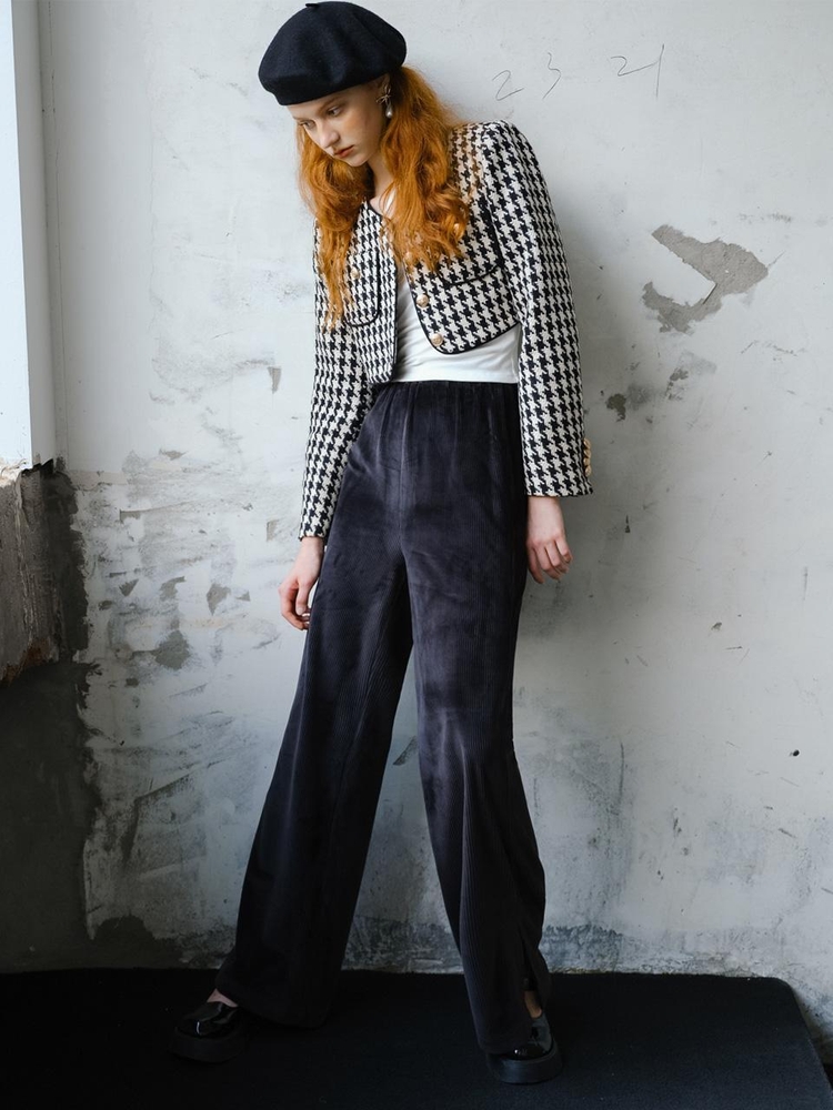 Standard handy wide trousers_black