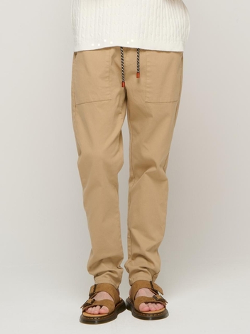 CARGOBROS - RELAX FIT COTTON FATIGUE PANTS (LIGHT BEIGE)