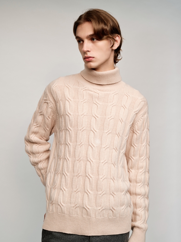 Turtle Cable Sweater_Beige