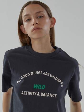 A&B oval T-SHIRT_Charcoal