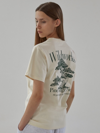 Pine Ridge Field Graphics T-SHIRT_Ivory