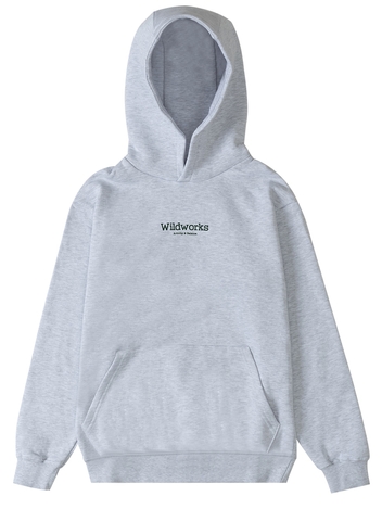 WILDWORKS Logo HOODIE_Melange Grey