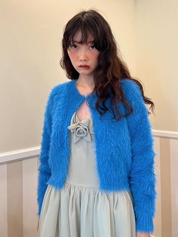 [단독] teddy cardigan (royal blue)