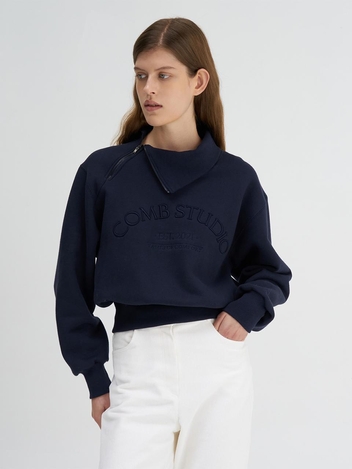 CO SIDE ZIP UP SWEATSHIRT_NAVY