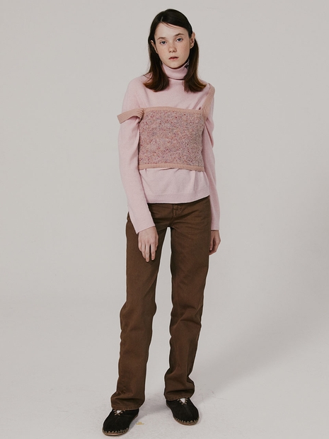 Boucle Yarn Knit Bustier VC229OPO019M