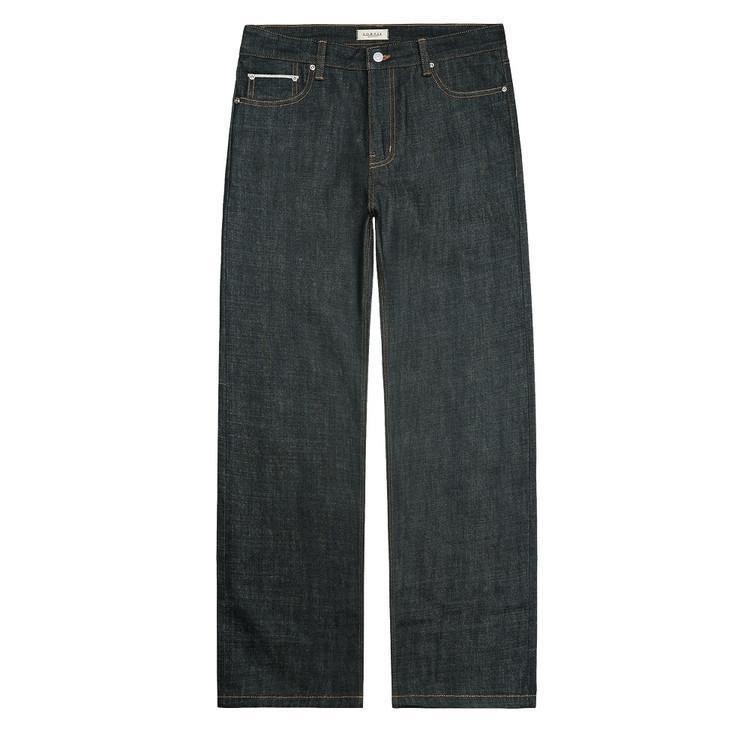 077 Raw Selvedge denim Jeans (Indigo Blue)