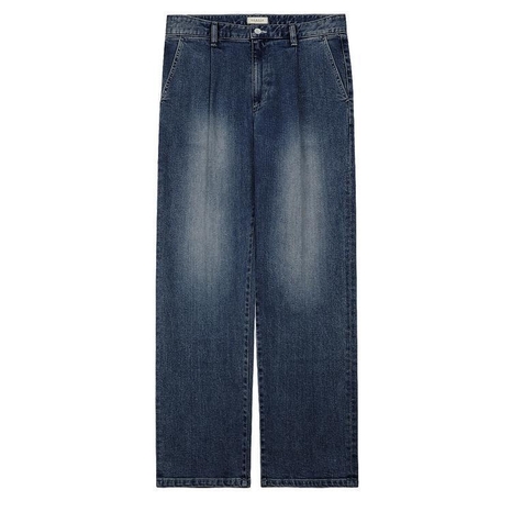 806 Washed Denim Trousers (Mid Blue)