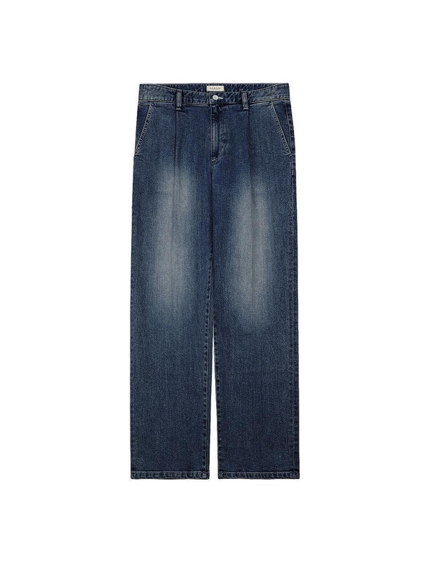 806 Washed Denim Trousers (Mid Blue)