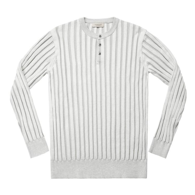 Reverse Combination Henly neck Knit (Ivory & Gray)