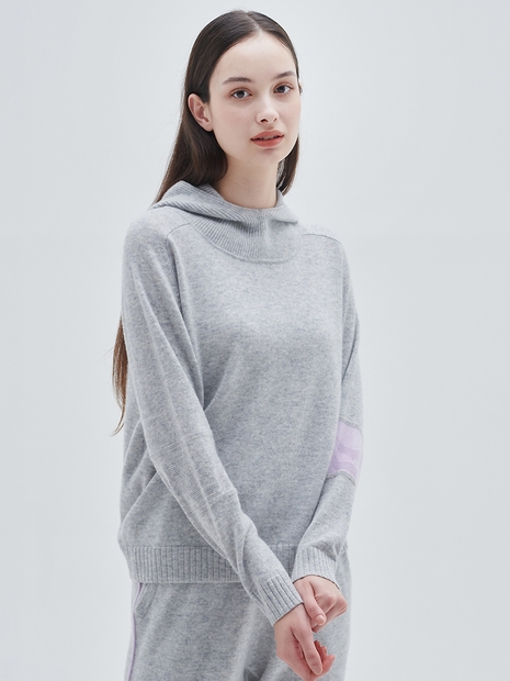 하이넥 캐시미어 후드 풀오버High neck hoody pullover