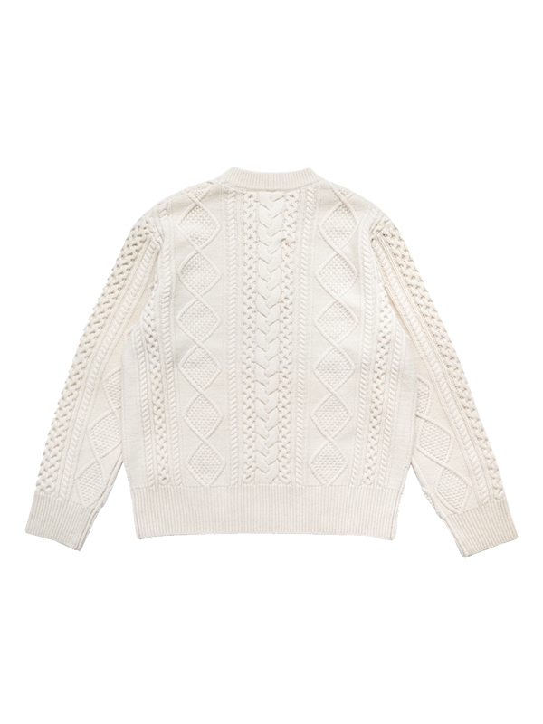 Round Fisherman Sweater_Ivory