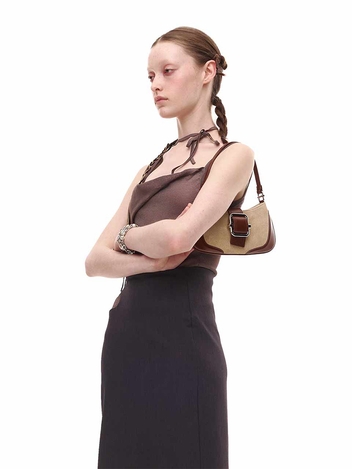 SHOULDER BROCLE_SMALL [BROWN COMBI]