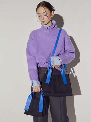 Lucky Pleats Canvas Tote S Imperial Blue