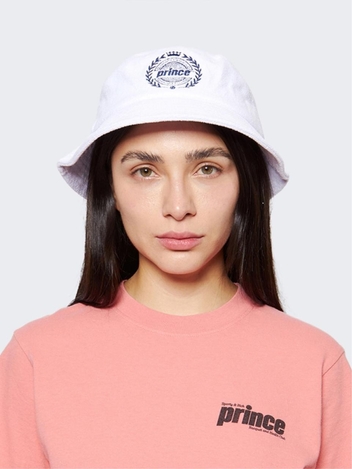 스포티앤리치 X 프린스 버킷 햇 모자 CREST SPONGE WHITE NAVY