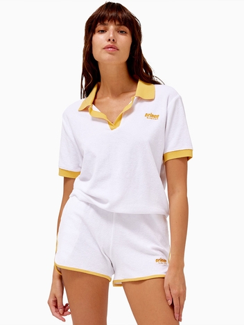 스포티앤리치 X 프린스 SPORTY SPONGE 폴로 티셔츠 WHITE/YELLOW 76I0YQ007