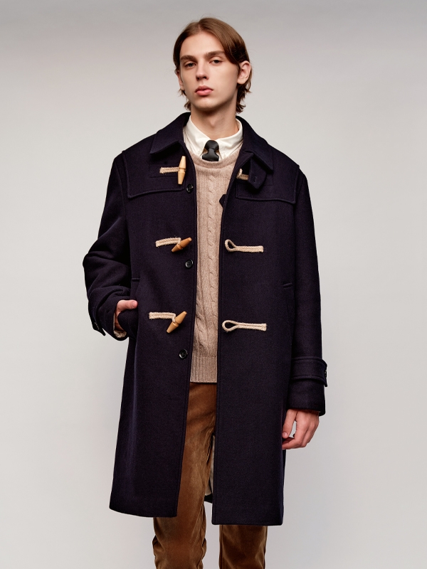 Wool Duffle Coat_Navy