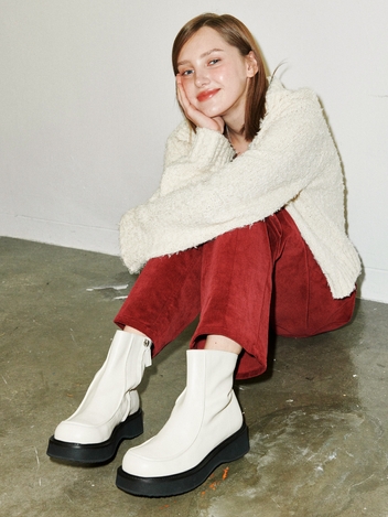 IS_221399 Line platform boots(Cream)