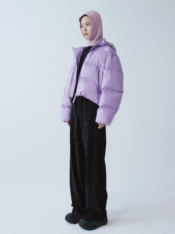 VIOLET HOOD DOWN SHORT JUMPER