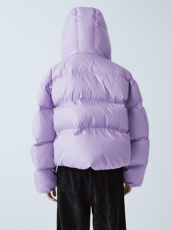 VIOLET HOOD DOWN SHORT JUMPER